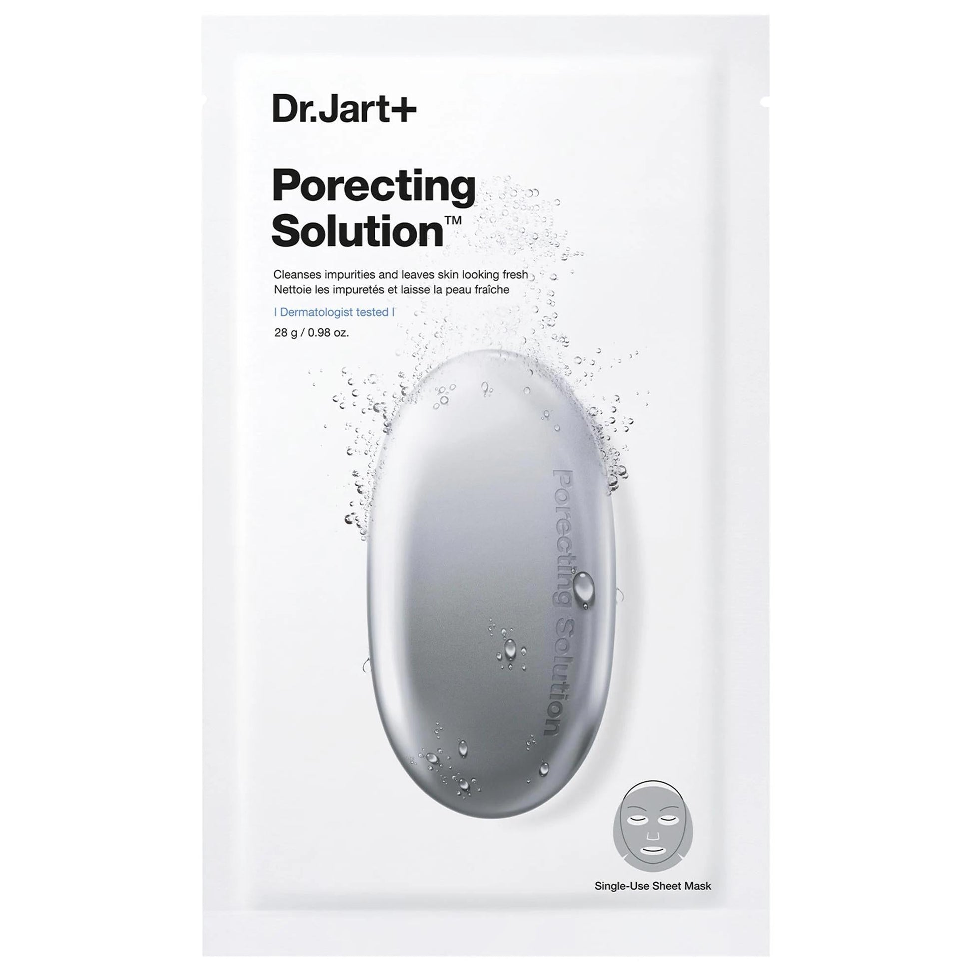 Dermask Porecting Solution Bubbling Charcoal Face Mask by Dr.Jart+ in white packaging on Tampa Home & Garden Store