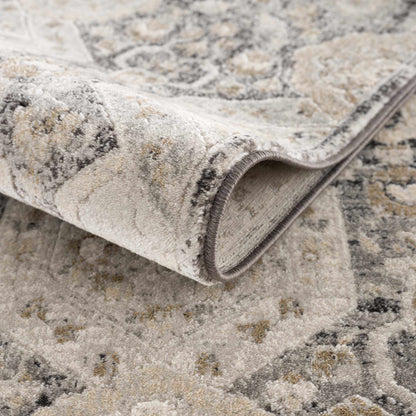 Minoa Area Rug by Boutique Rugs in beige-gray with a subtle distressed pattern, soft pile on Tampa Home & Garden Store