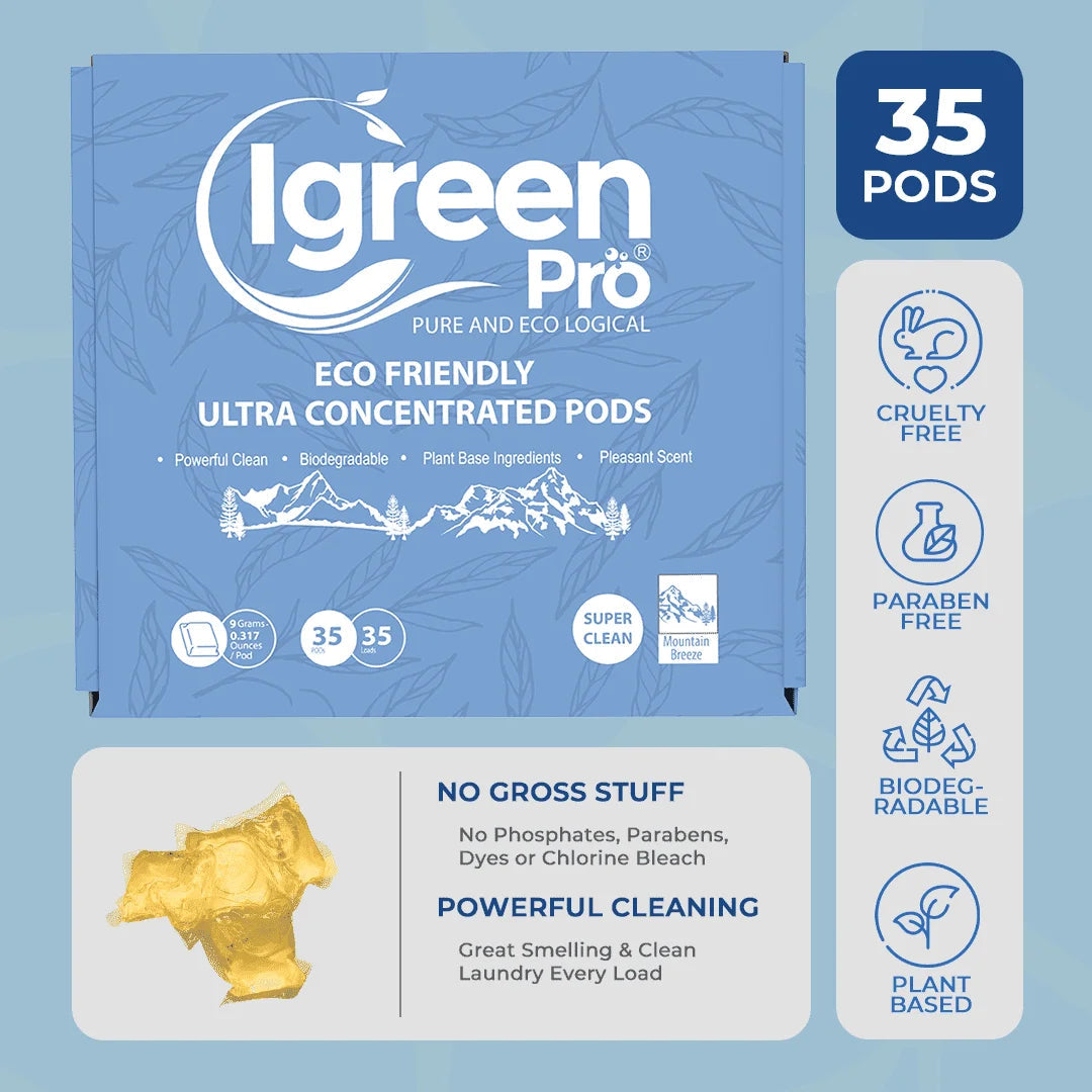 IGREEN PRO Laundry Detergent Pods | 35 Loads - Tampa Home & Garden Store