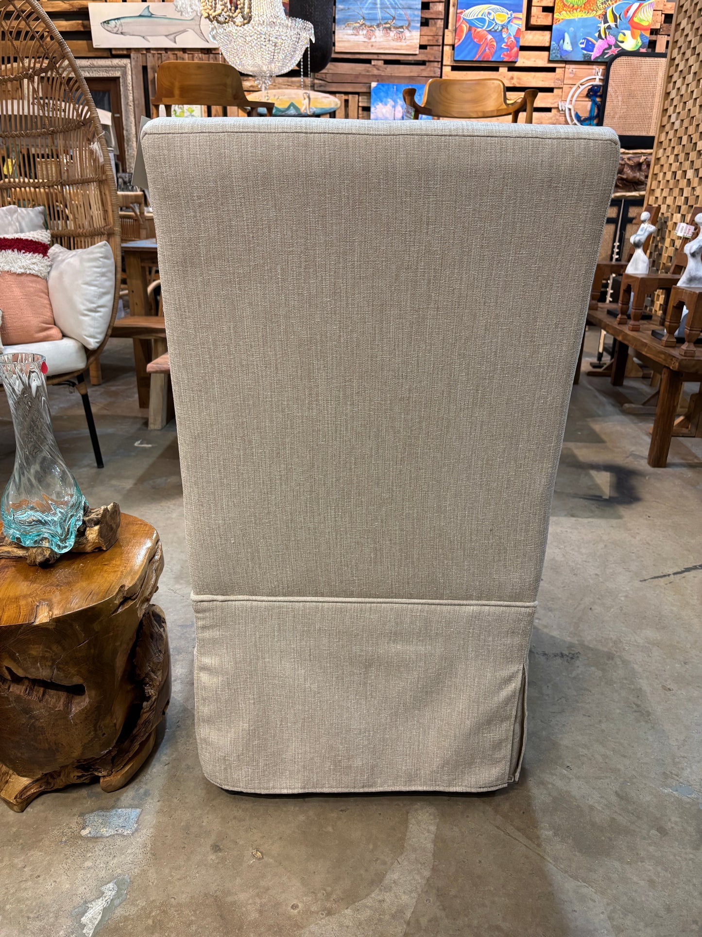 Forty West Linen Dining Chair and a Slipcover