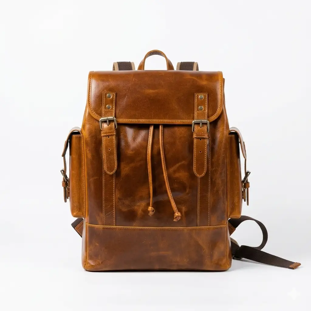 Handcrafted Earthen Leather Laptop Backpack by Classy Leather Bags on Tampa Home & Garden Store