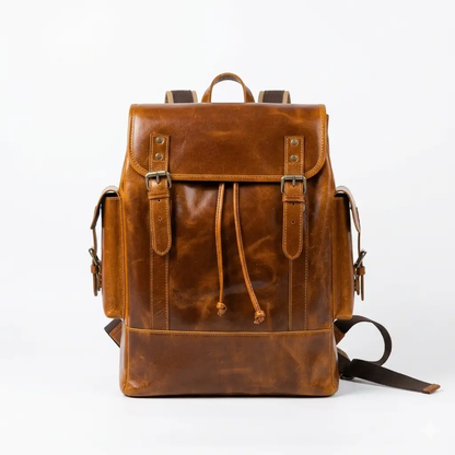 Handcrafted Earthen Leather Laptop Backpack by Classy Leather Bags on Tampa Home & Garden Store
