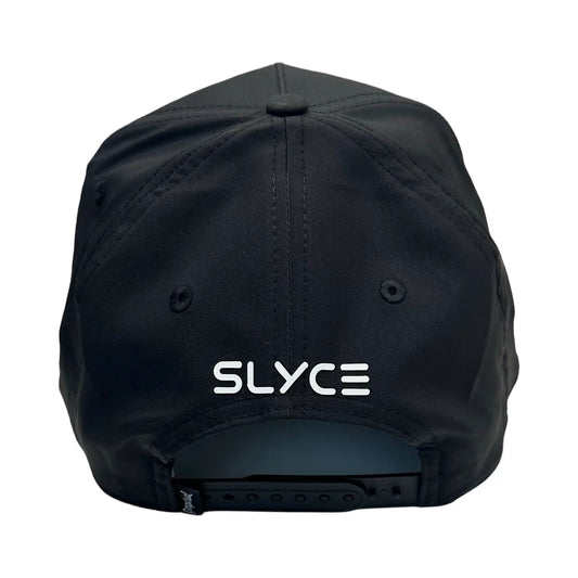 Rope Edge Signature Hat Black snapback cap by Slyce Sport with white logo on back strap on Tampa Home & Garden Store