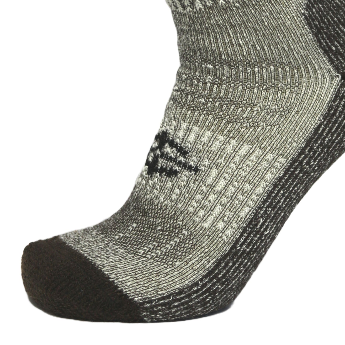 Wool BEAST Heavy OTC Sock knee-length military sock in gray-black marled knit by Covert Threads on Tampa Home & Garden Store