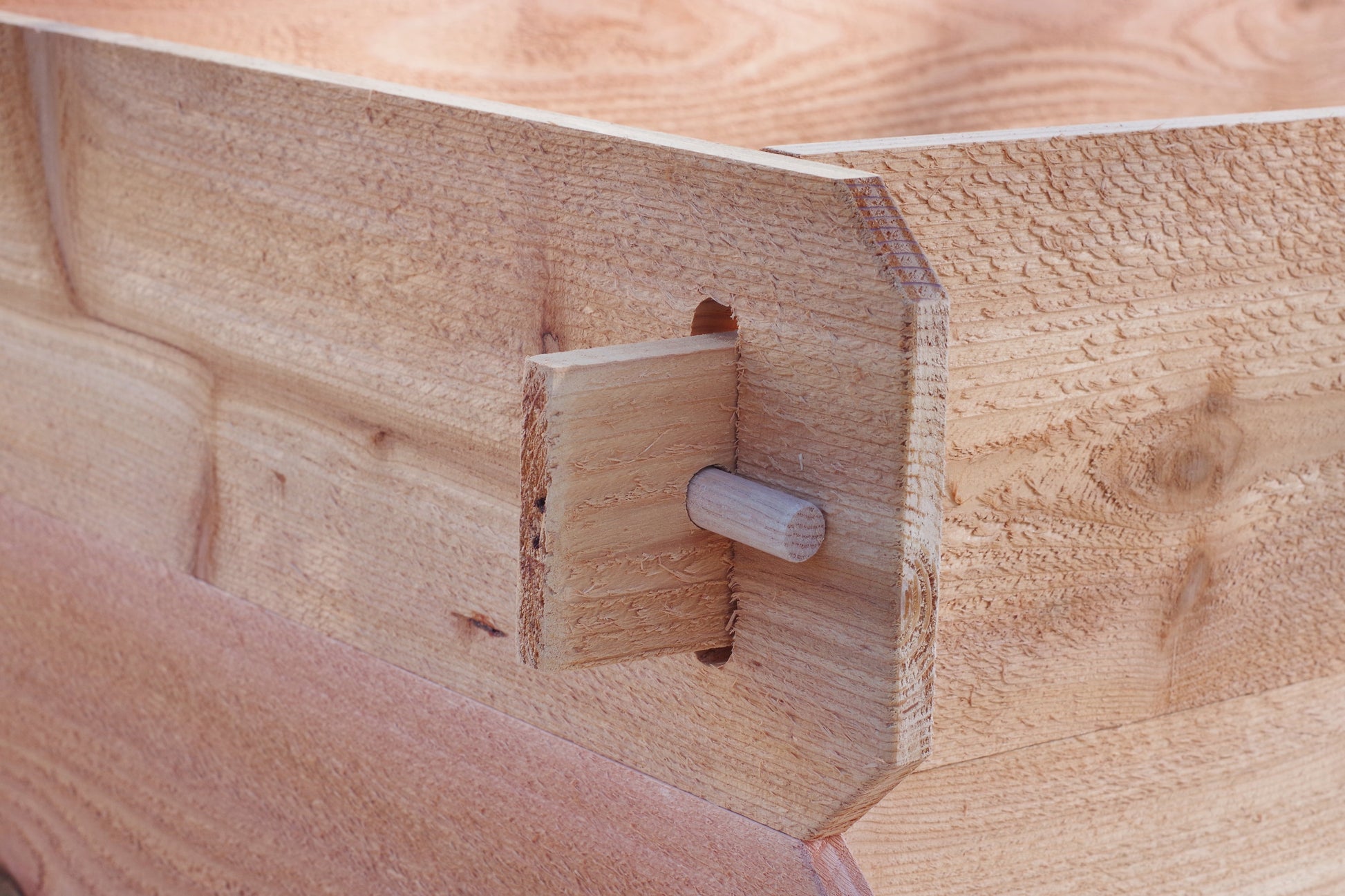 Timberlane Gardens raised garden bed kit cedar with mortise joints and dowel pegs on Tampa Home & Garden Store