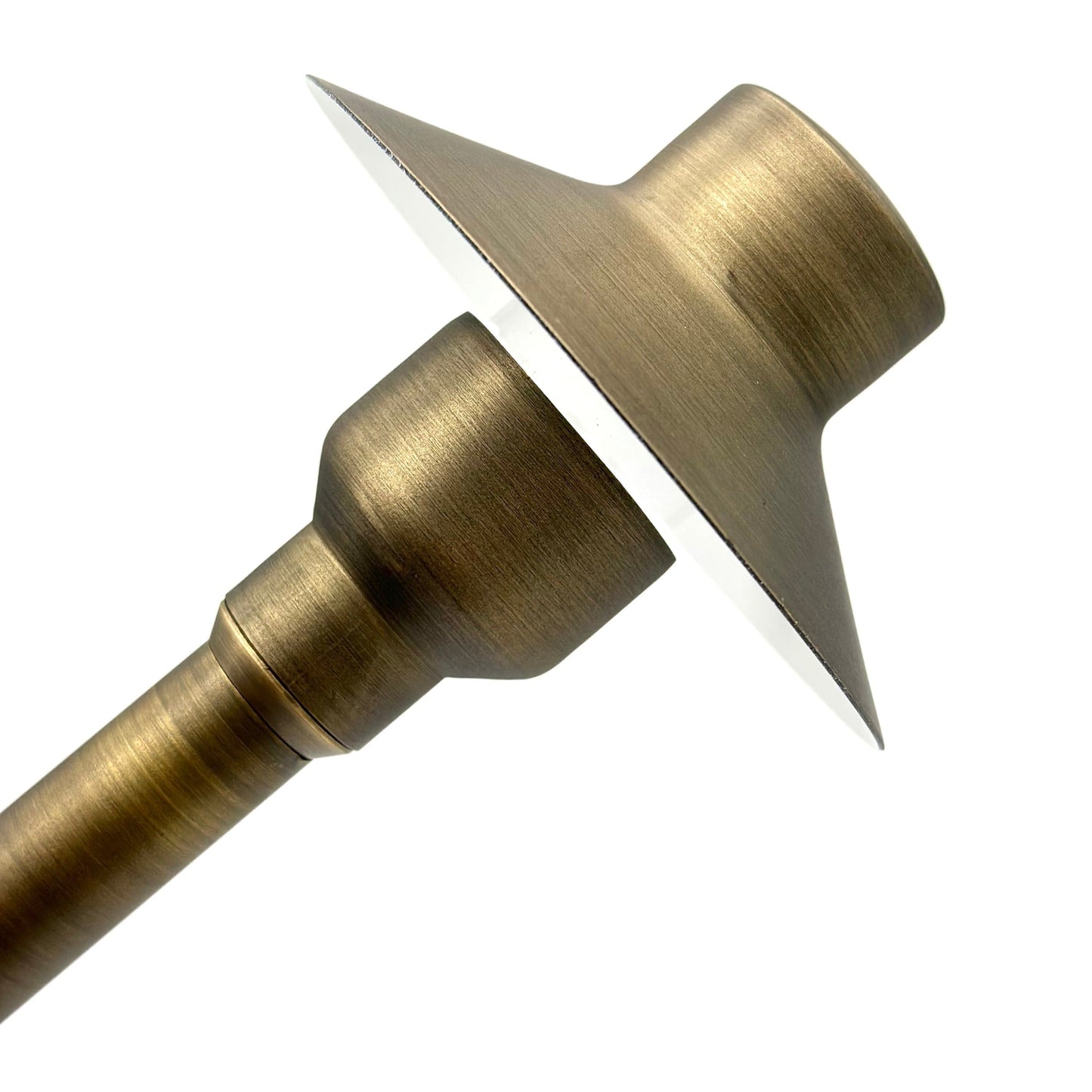 Lámpara de camino de latón antiguo Tulay SH de 18" de bajo voltaje para exteriores