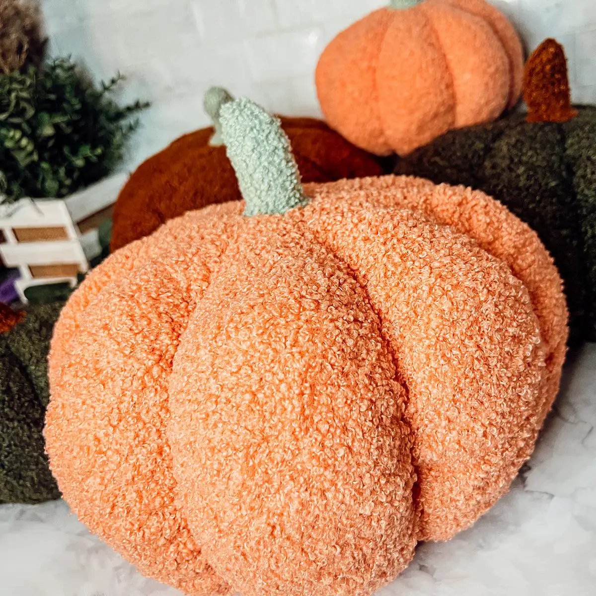Blair Pumpkin II Plush Pillow for Cozy Decor