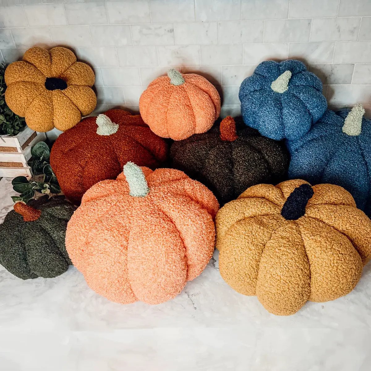 Blair Pumpkin II Plush Pillow for Cozy Decor
