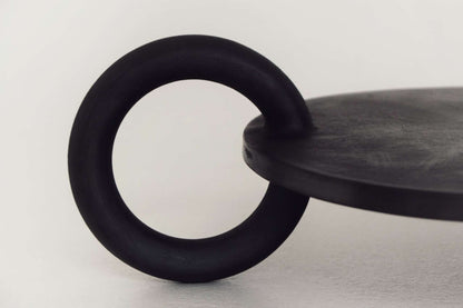 Large serving platter Guculiya Trinity with black ring handle dark matte by Creating Comfort on Tampa Home & Garden Store