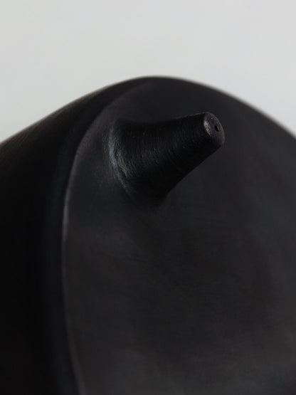 Shallow serving bowl with lid in black matte ceramic Guculia Shadow by Creating Comfort on Tampa Home & Garden Store