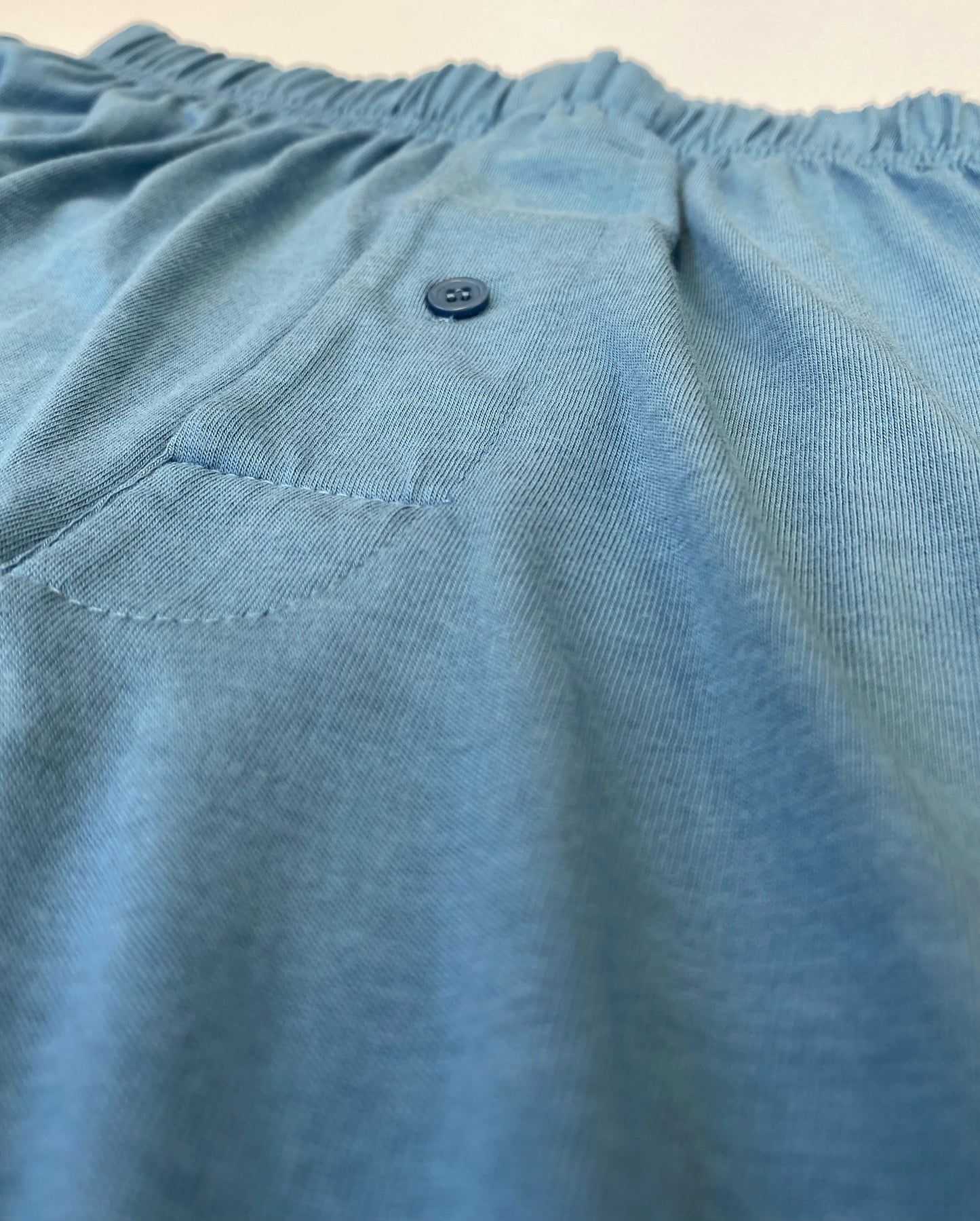 Men's boxer underwear 5-pack steel blue bamboo viscose/cotton fabric close-up Spun Bamboo on Tampa Home & Garden Store