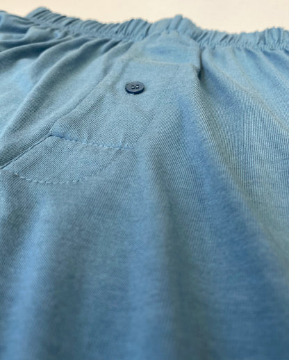 Men's boxer underwear 5-pack steel blue bamboo viscose/cotton fabric close-up Spun Bamboo on Tampa Home & Garden Store