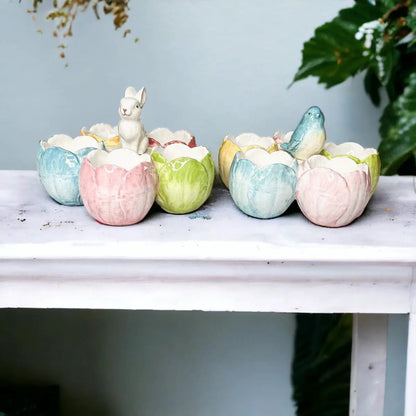 Tidbit Dish Pastel Bunny or Bird Dolomite