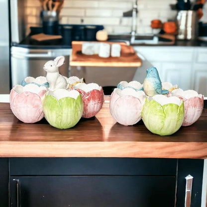 Tidbit Dish Pastel Bunny or Bird Dolomite