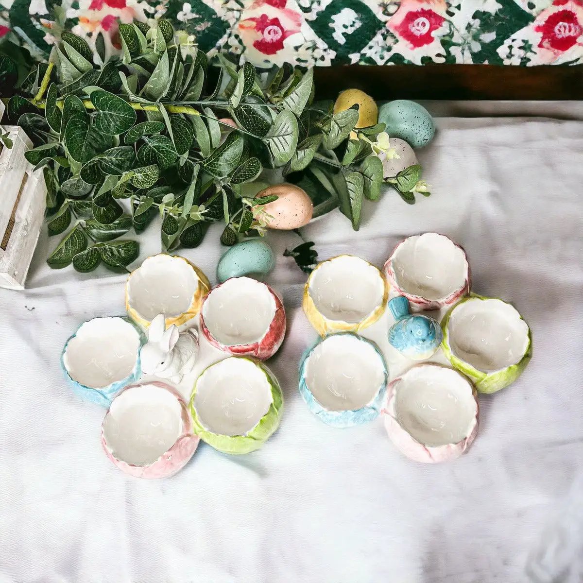 Tidbit Dish Pastel Bunny or Bird Dolomite