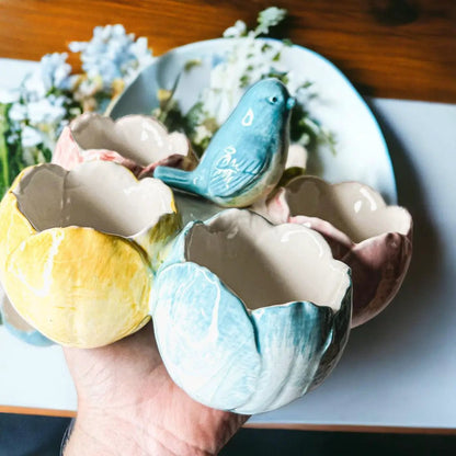 Tidbit Dish Pastel Bunny or Bird Dolomite