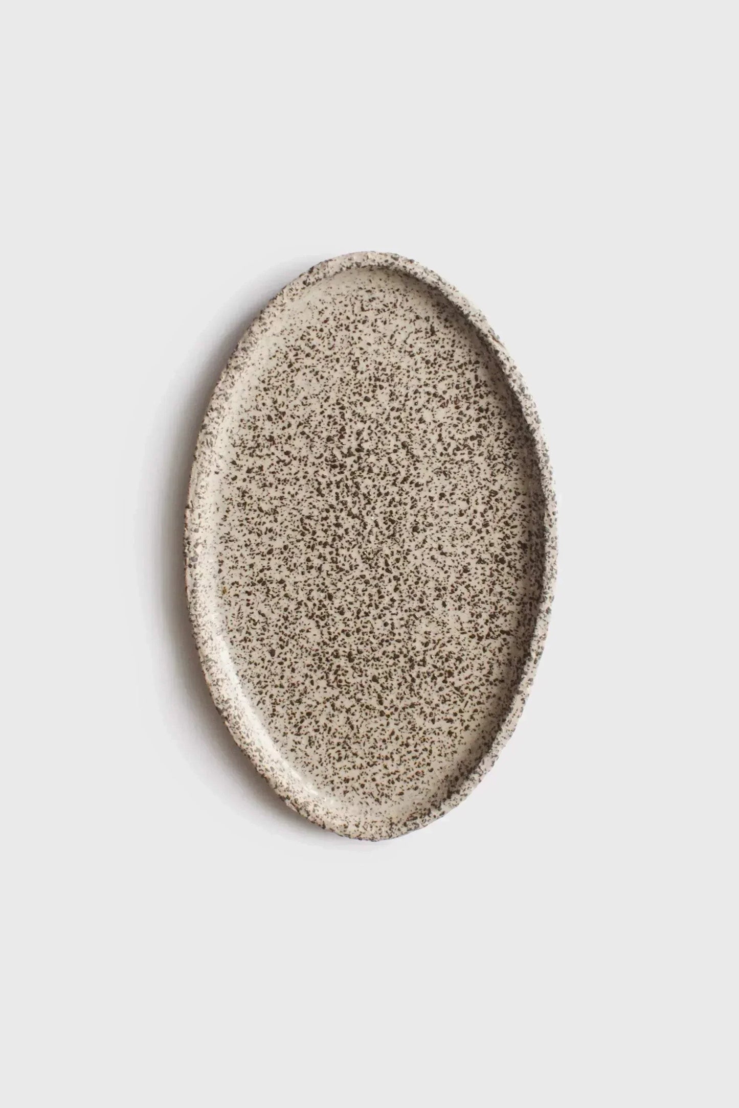 Large Handmade Oval Stoneware Serving Platter