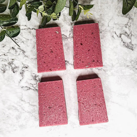 Pink Lemonade Scrub soap bar by Gia Roma, pink with oatmeal and sea salt, set of 4 on Tampa Home & Garden Store