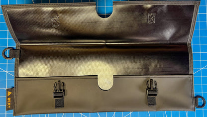 Bert Cover tool case, black textured nylon with dual buckles and inner pockets on Tampa Home & Garden Store
