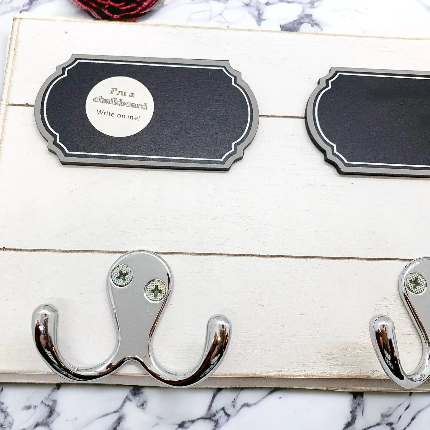 Triple Hang Chalk Coat Hanger and Board Labels