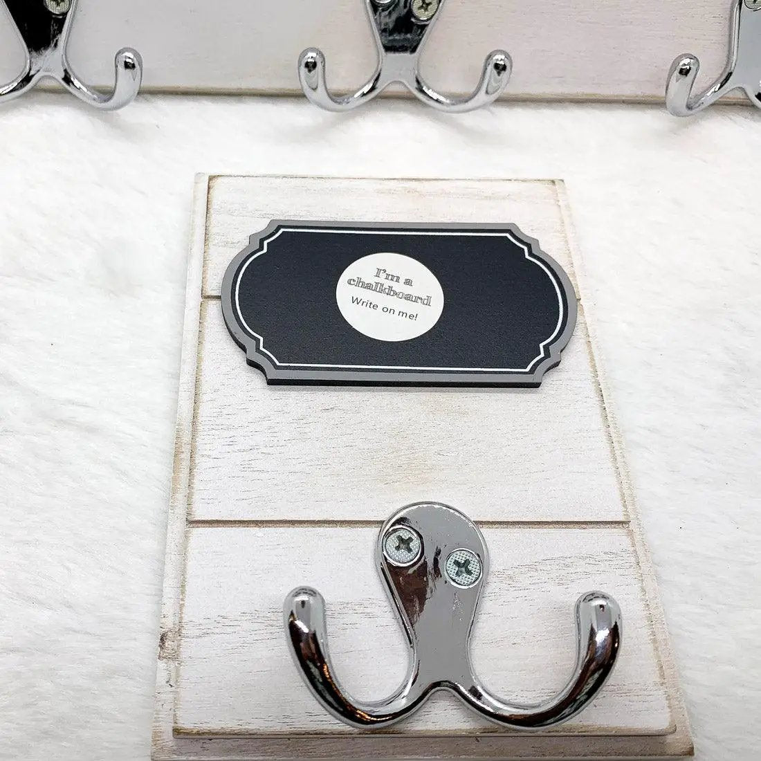 Triple Hang Chalk Coat Hanger and Board Labels
