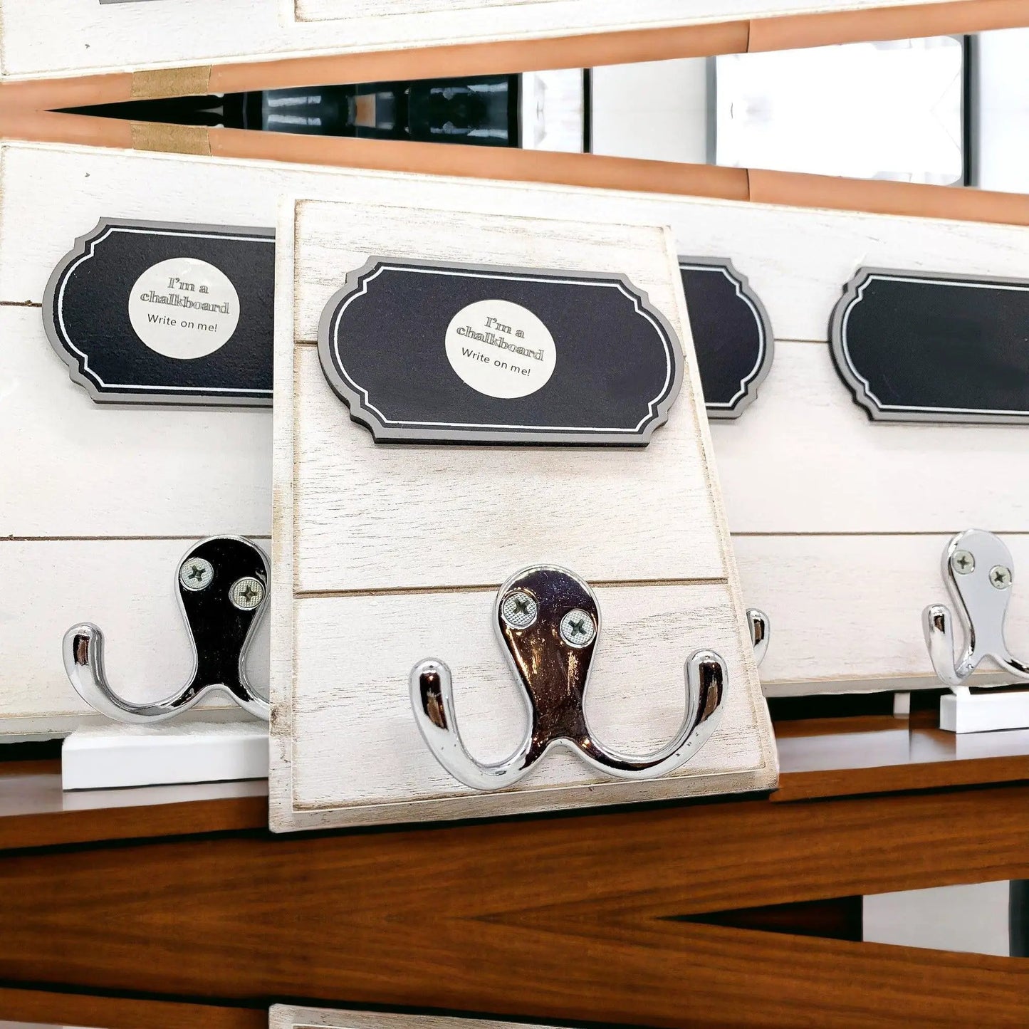 Triple Hang Chalk Coat Hanger and Board Labels