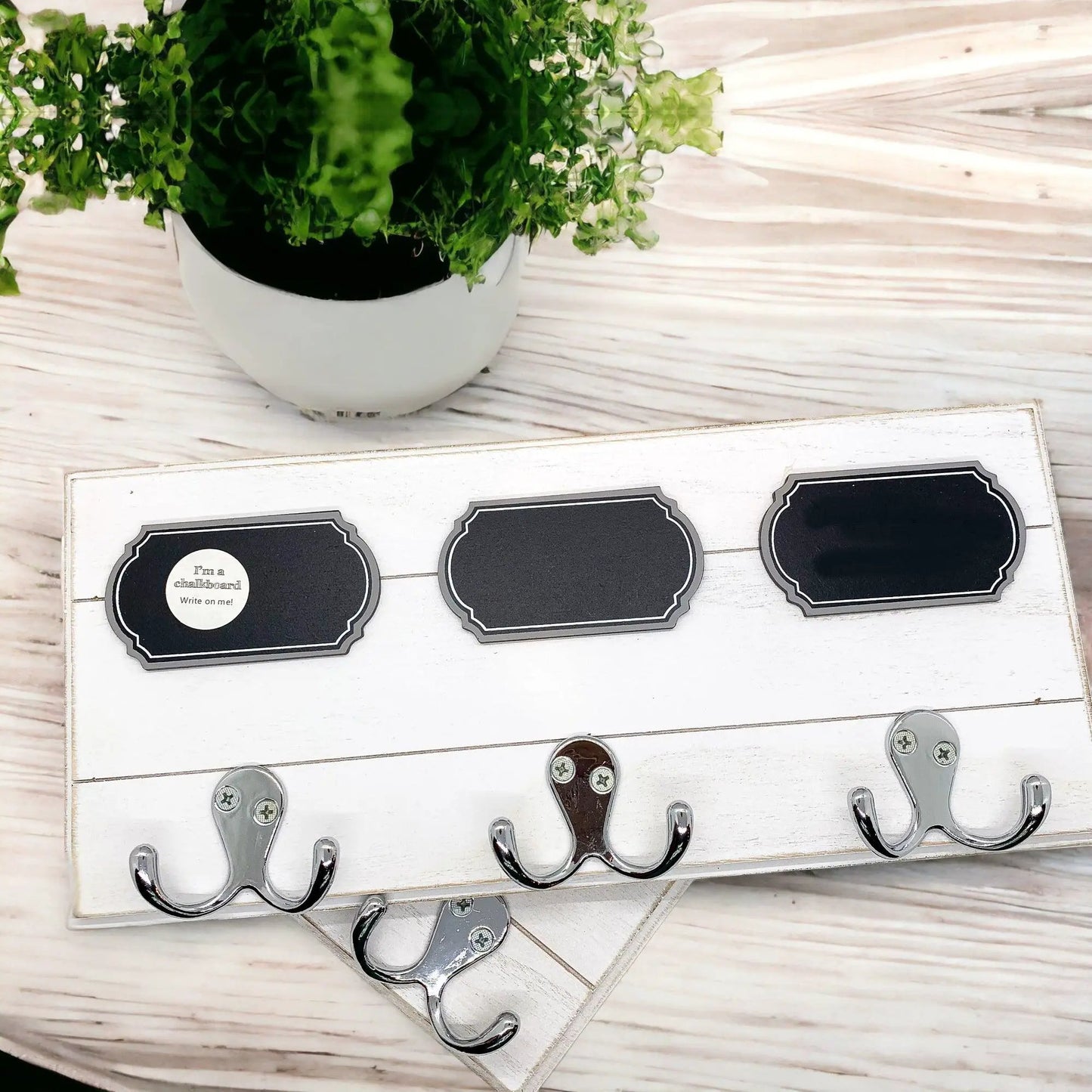 Triple Hang Chalk Coat Hanger and Board Labels