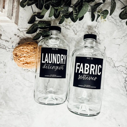 Clear Glass 32oz Reusable Dispenser Bottles