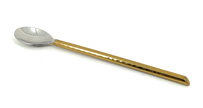 Vibhsa bar spoon with hammered gold PVD handle and stainless steel bowl on Tampa Home & Garden Store