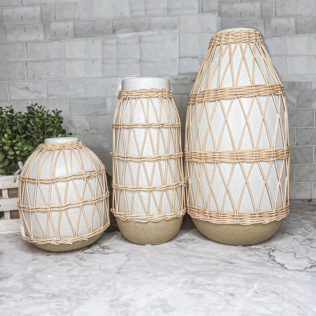 Madison Willow Vase Set for Home Decor and Style