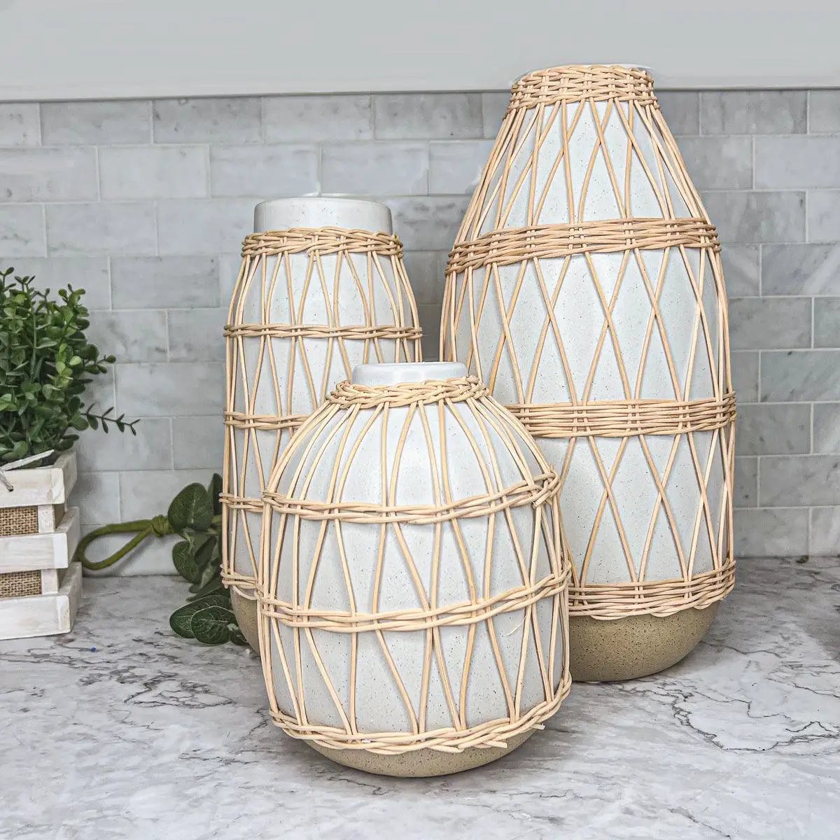 Madison Willow Vase Set for Home Decor and Style
