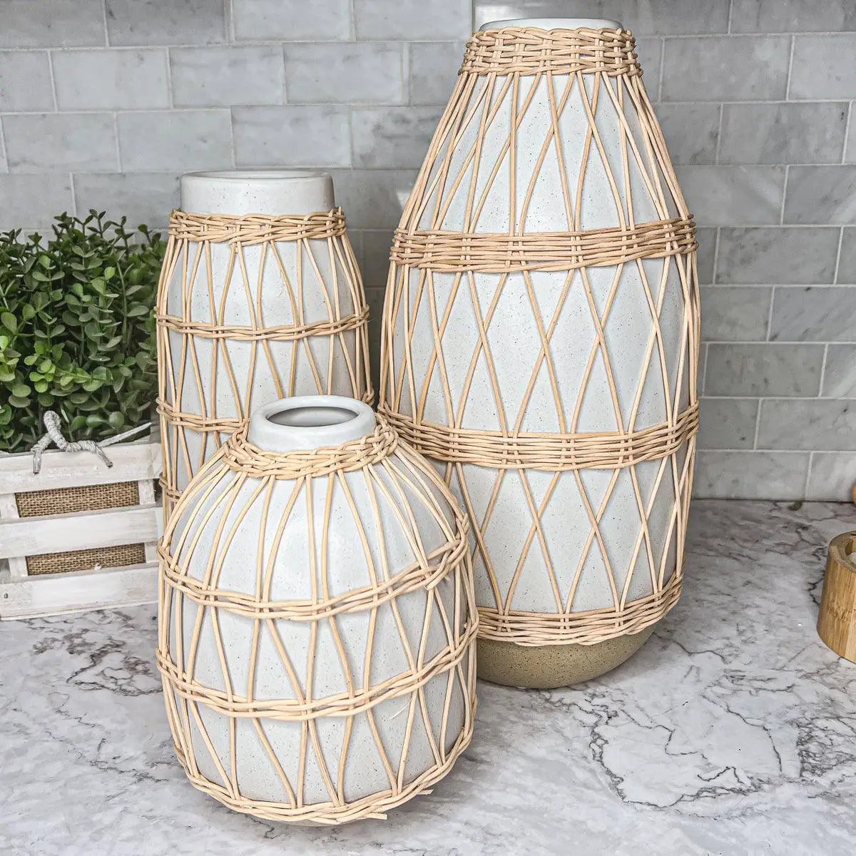 Madison Willow Vase Set for Home Decor and Style