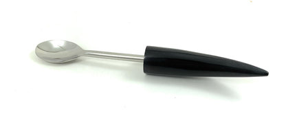 Vibhsa bar spoon with black horn resin handle and stainless steel shaft on Tampa Home & Garden Store