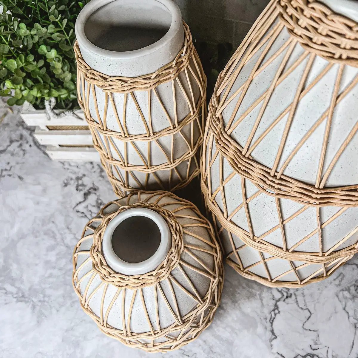 Madison Willow Vase Set for Home Decor and Style