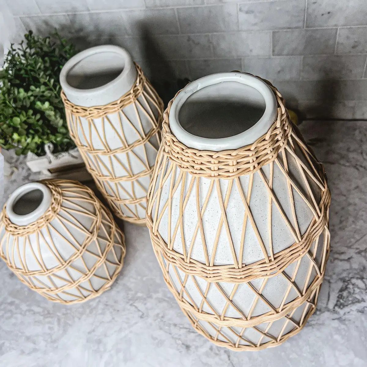 Madison Willow Vase Set for Home Decor and Style