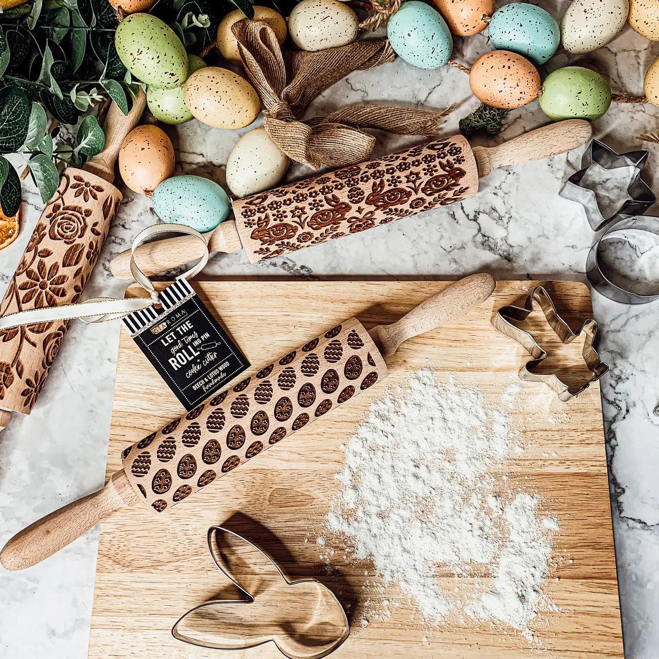 Easter and Spring Rolling Pins for Baking Fun