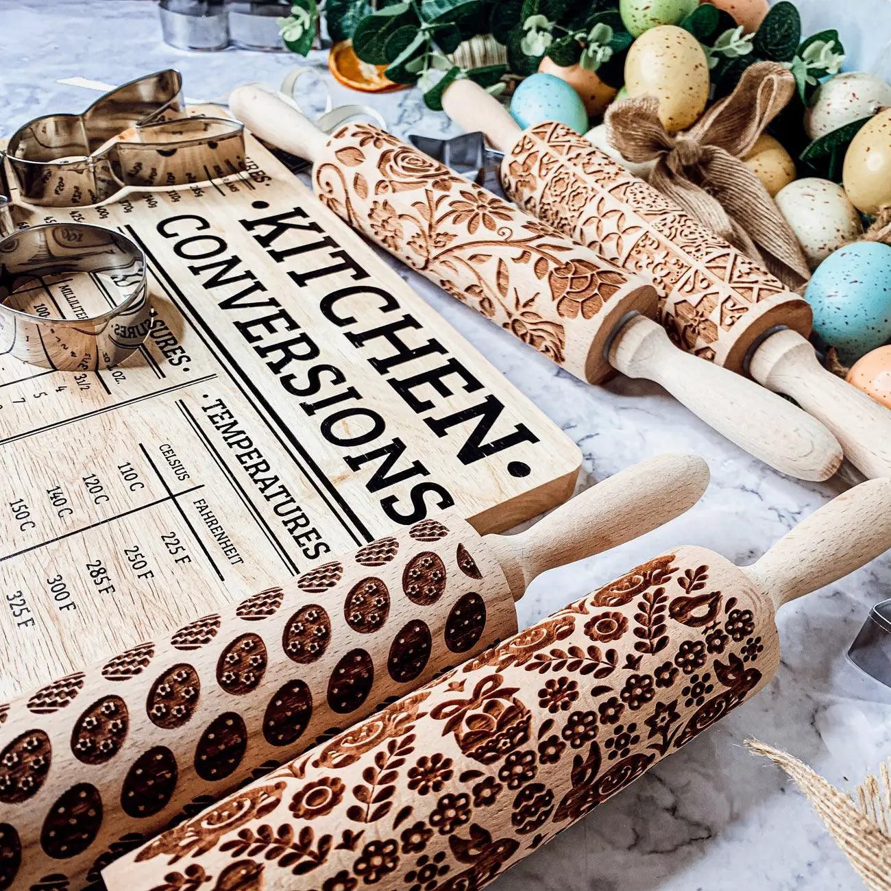 Easter and Spring Rolling Pins for Baking Fun