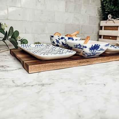 Chinoiserie Tapas Serving Set With Blue and White