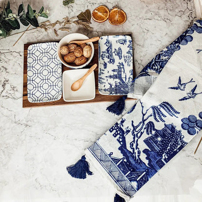 Chinoiserie Tapas Serving Set With Blue and White