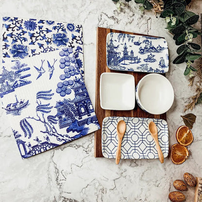 Chinoiserie Tapas Serving Set With Blue and White
