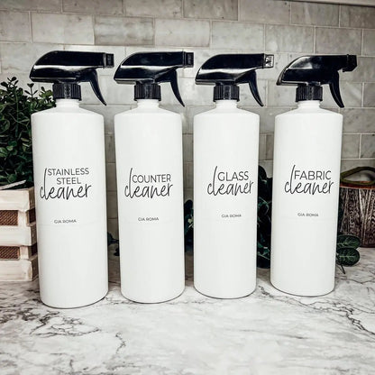 32oz White Refillable Cleaning Bottles for Home
