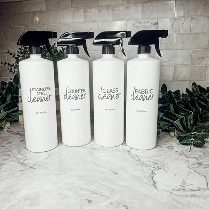 32oz White Refillable Cleaning Bottles for Home