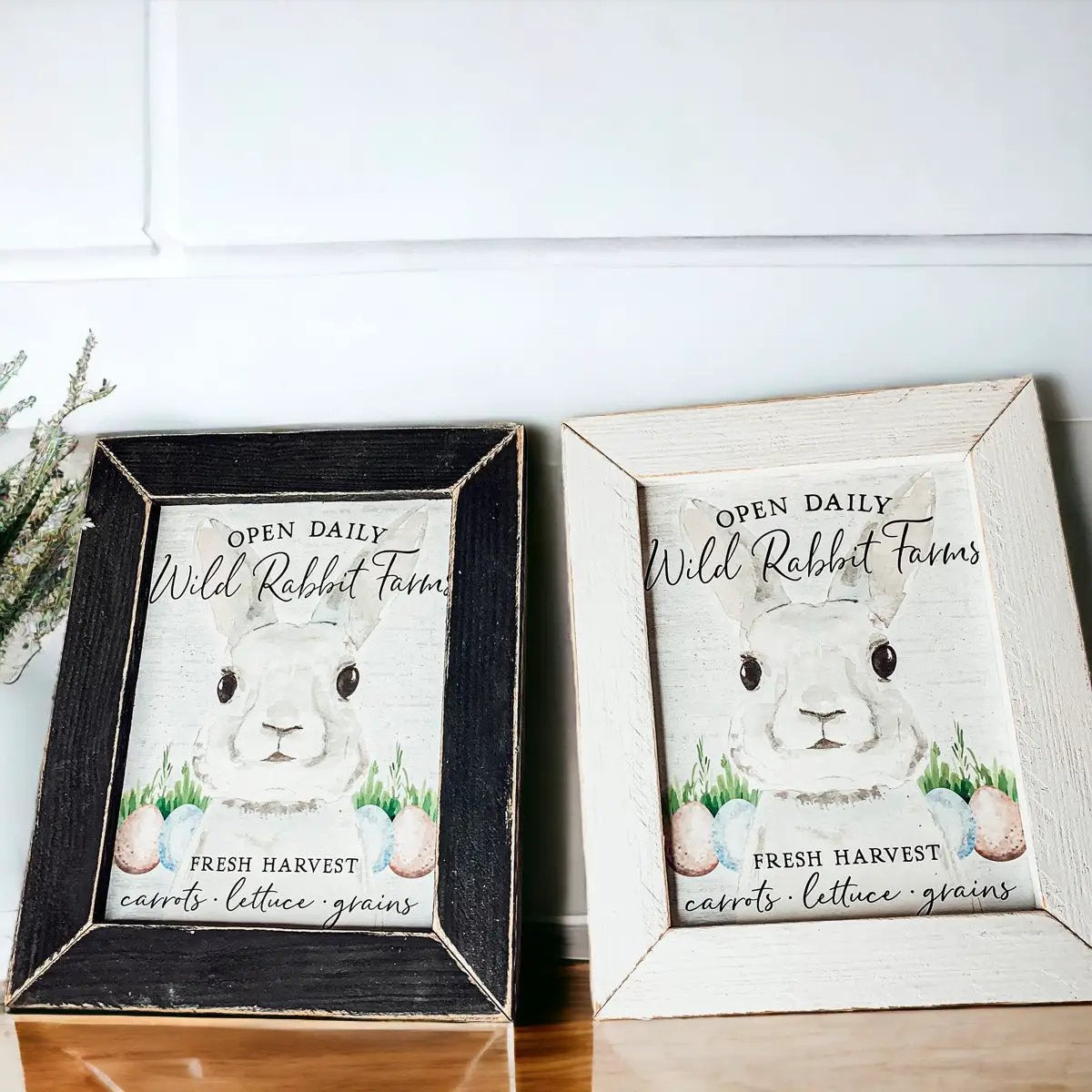 Open Daily Wild Rabbit Farms Easter Sign