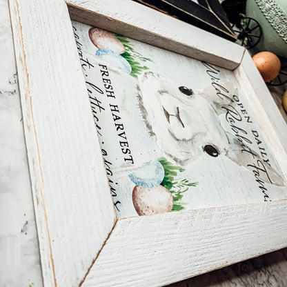 Open Daily Wild Rabbit Farms Easter Sign