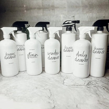 32oz White Refillable Cleaning Bottles for Home