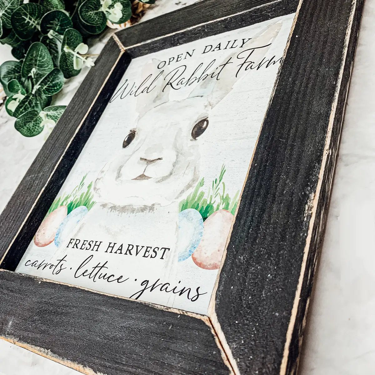 Open Daily Wild Rabbit Farms Easter Sign