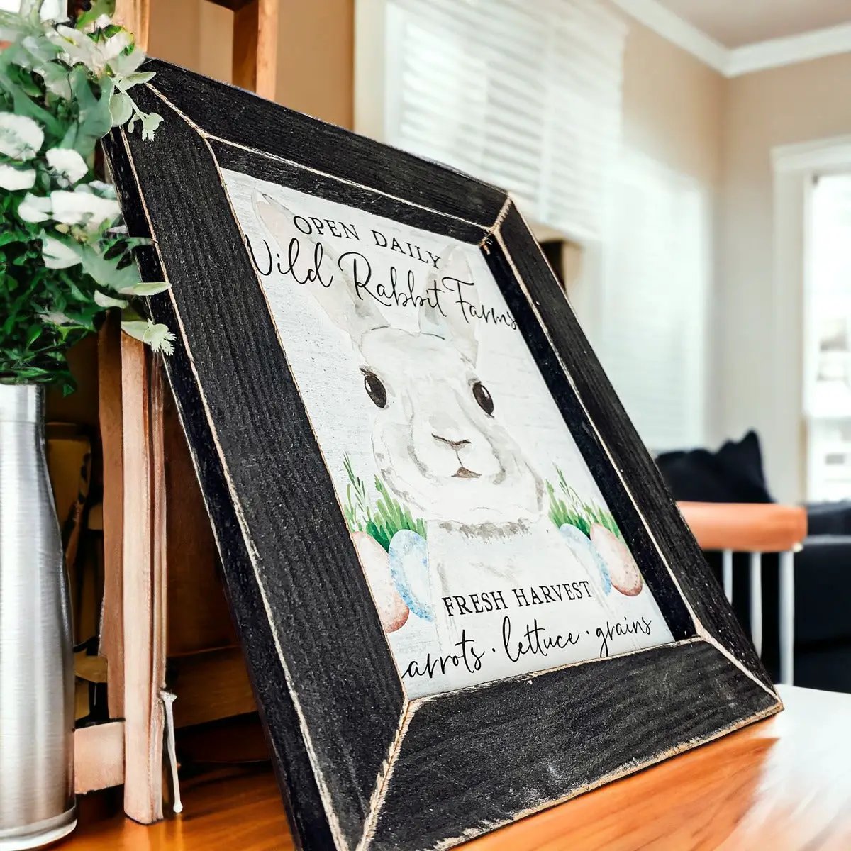 Open Daily Wild Rabbit Farms Easter Sign