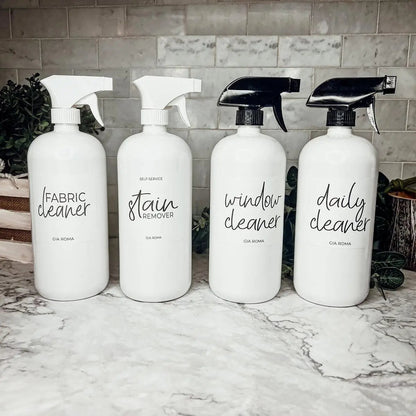 32oz White Refillable Cleaning Bottles for Home