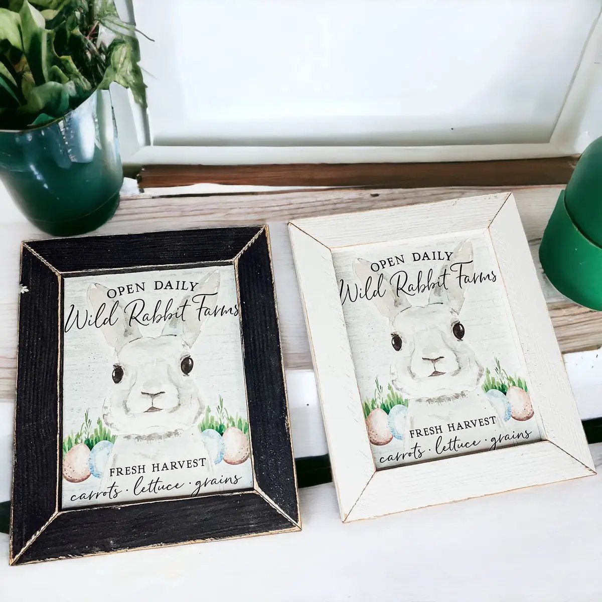 Open Daily Wild Rabbit Farms Easter Sign