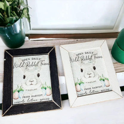 Open Daily Wild Rabbit Farms Easter Sign